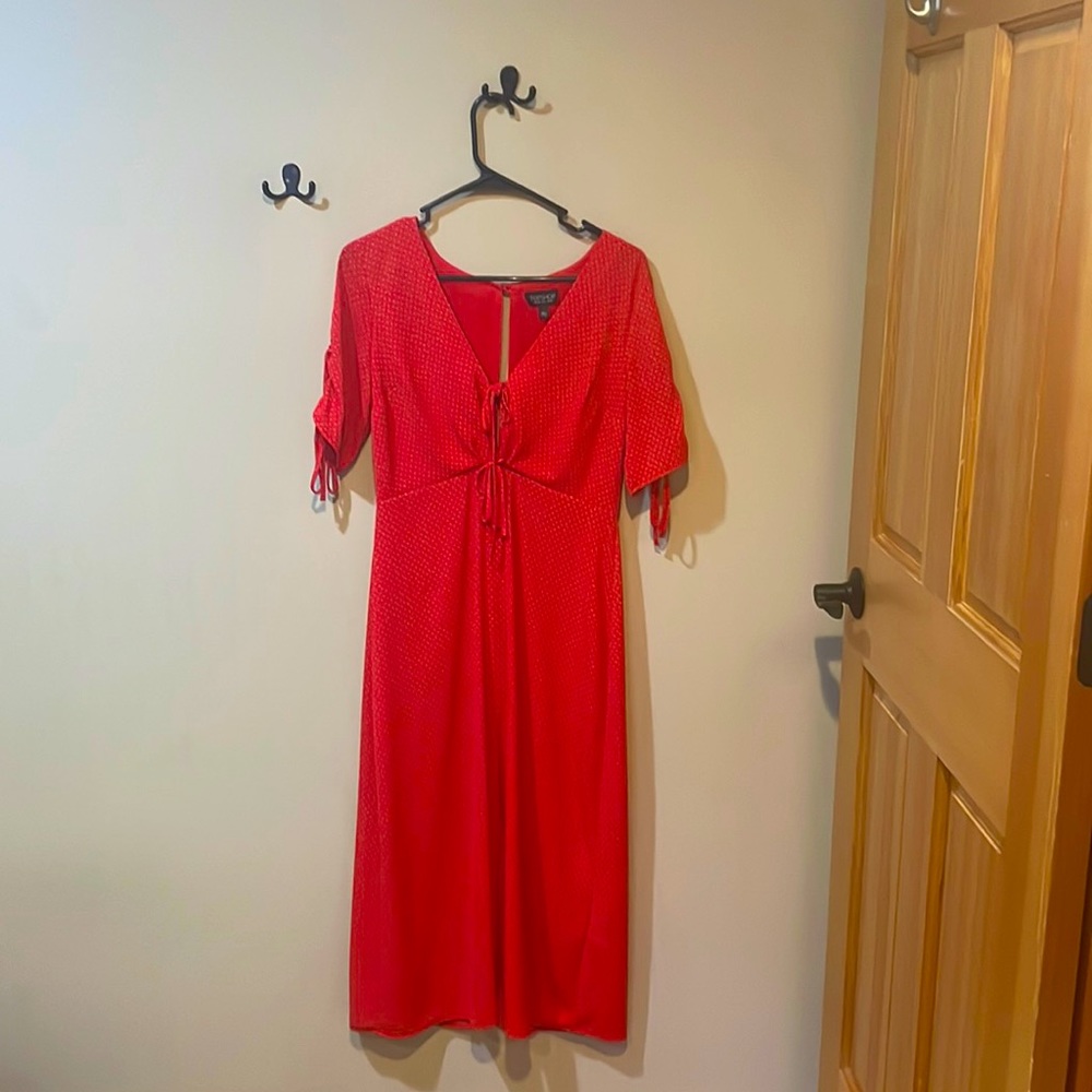 Top shop Red dress with white polka dots